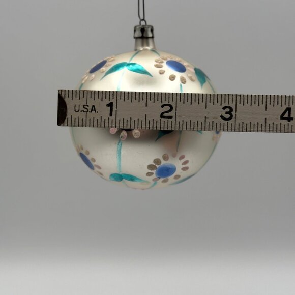 Fantasia Jumbo Mercury Glass Vintage Christmas Ornament Poland Flower Daisy - Picture 4 of 11